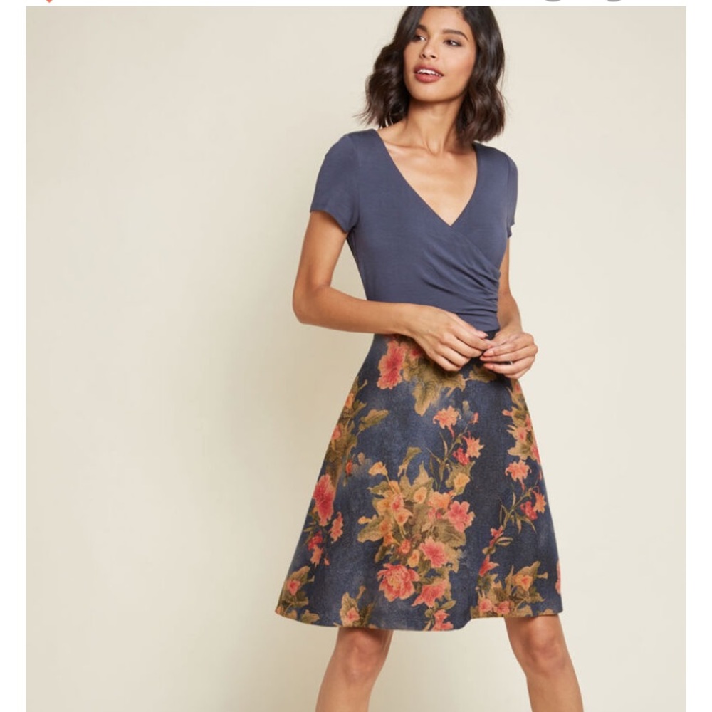 ModCloth Admired All Over A-Line Dress in Floral